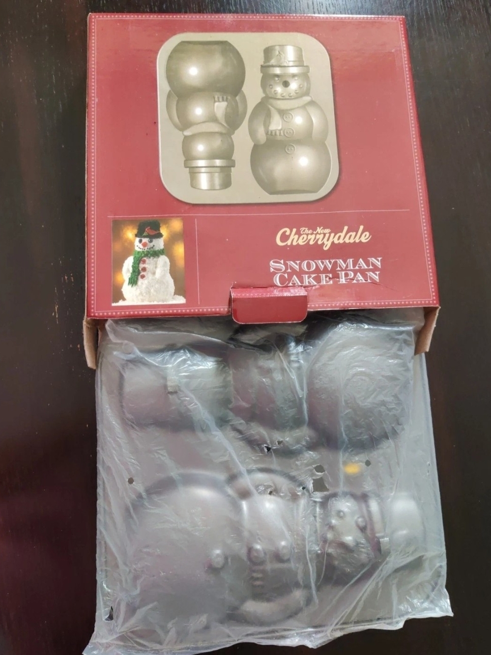 Vintage The New Cherrydale Snowman Holiday 3D Cake Pan Christmas